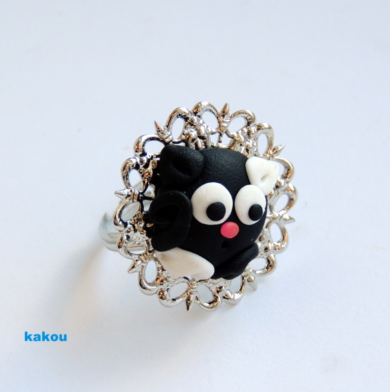 filigránový prsten - kočka