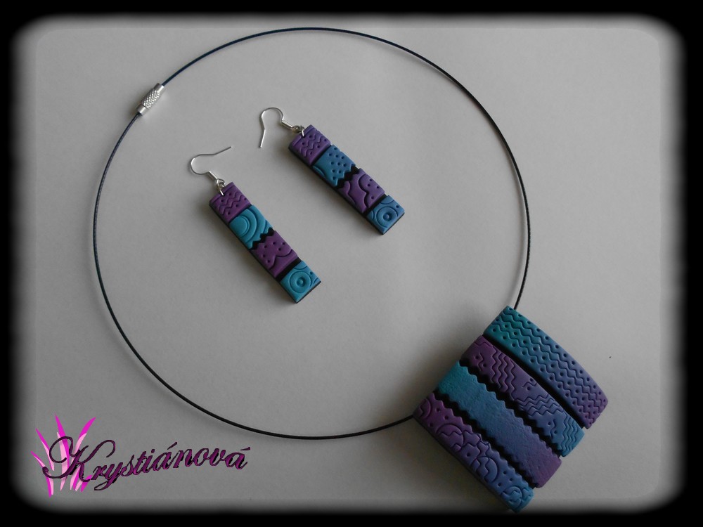 Modrofialová elegantní sada