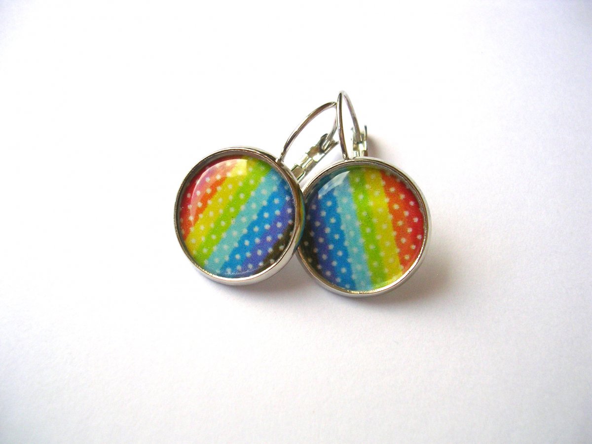 Náušnice - Barevné pruhy