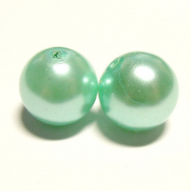 Perla vosková 12 mm - tyrkysová - 5 ks
