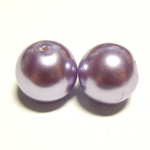 Perla vosková 12 mm - sněhovofialová - 5 ks