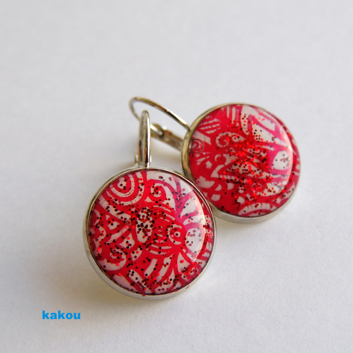 náušnice s pryskyřicí 18mm