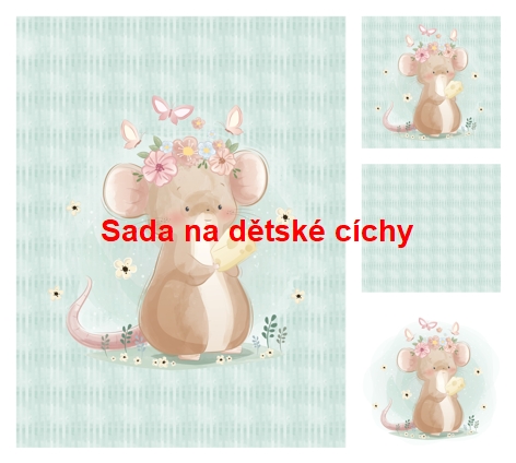 Autorská sada bavlněných panelů na peřinku č.27