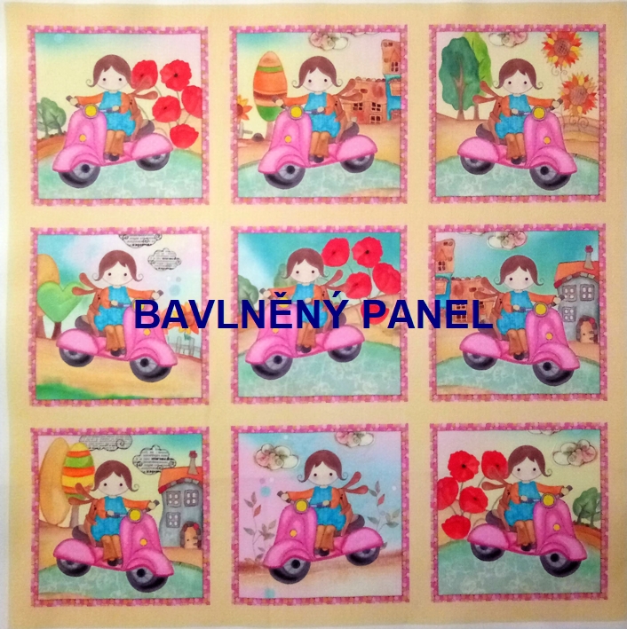 BAVLNĚNÝ PANEL / I NA PEXESO/ 35 x 35 cm  FNP27