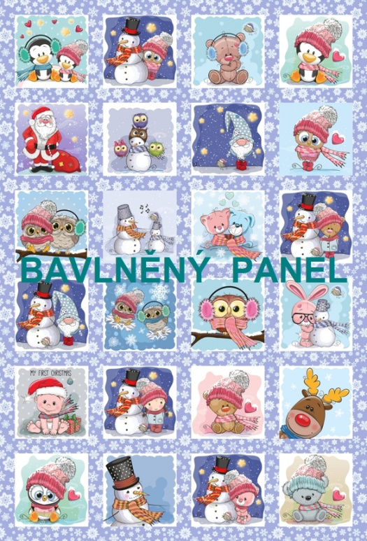 BAVLNĚNÝ PANEL / I NA ADVENTNÍ KALENDÁŘ/ 40X60 cm  AKN29