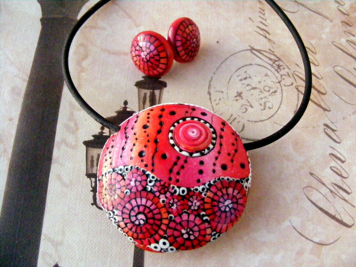 Fimo sada červená mozaika