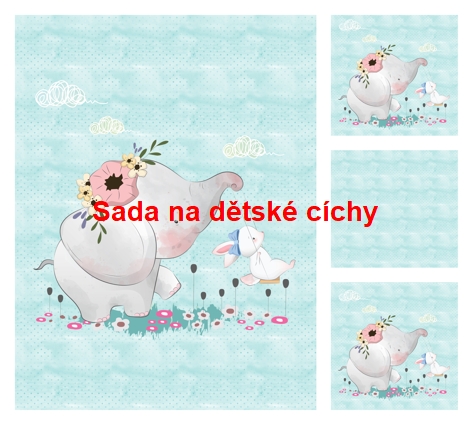 Autorská sada bavlněných panelů na peřinku č.30