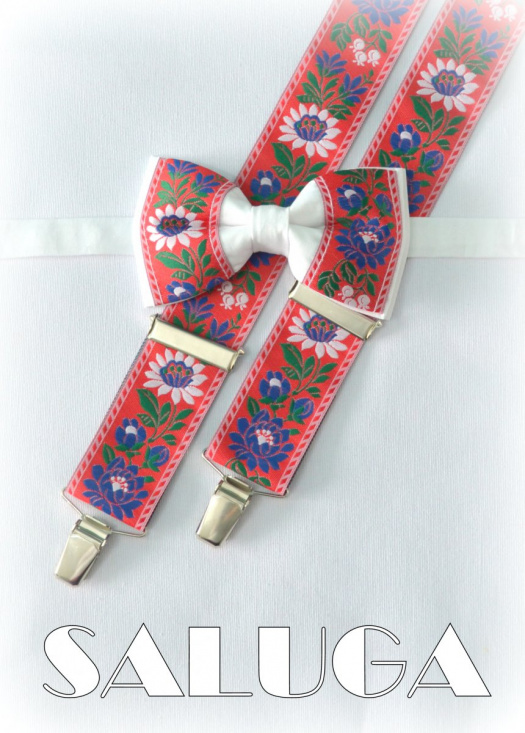 Pánské set motýlek + šle folkový, folklorní,lidový