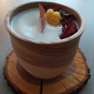 Svíčka dřevěná miska "tulipán"