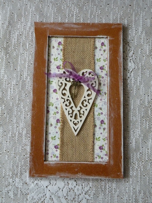 Romantický obrázek - Srdíčko na kytičkách