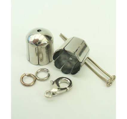 Sada koncovky s kaplíkem 12 / Stříbro