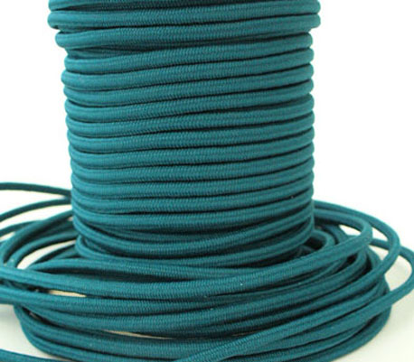 Kulatá pružná šňůra / Tmavá Petrolej Zelená