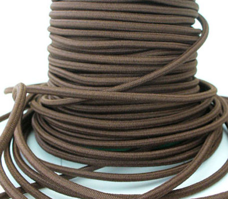 Kulatá pružná šňůra / Tmavá Hnědá 728