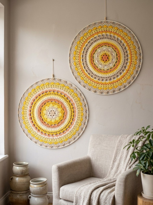 Mandala průměr 50 cm - 2 ks