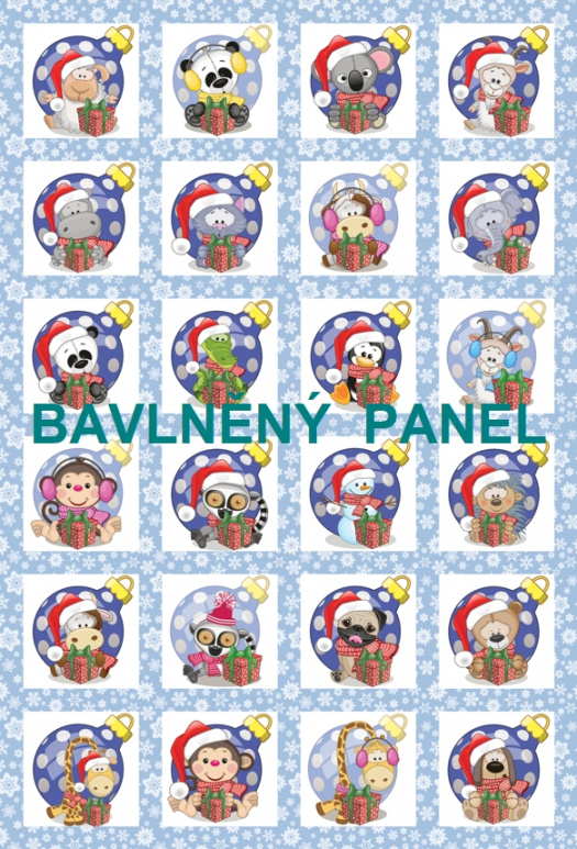 BAVLNĚNÝ PANEL / I NA ADVENTNÍ KALENDÁŘ/ 40X60 cm  AKN26