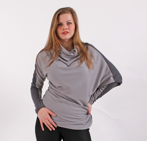 Asymetrický rolák - šedý 