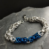 Byzantine blue & silver