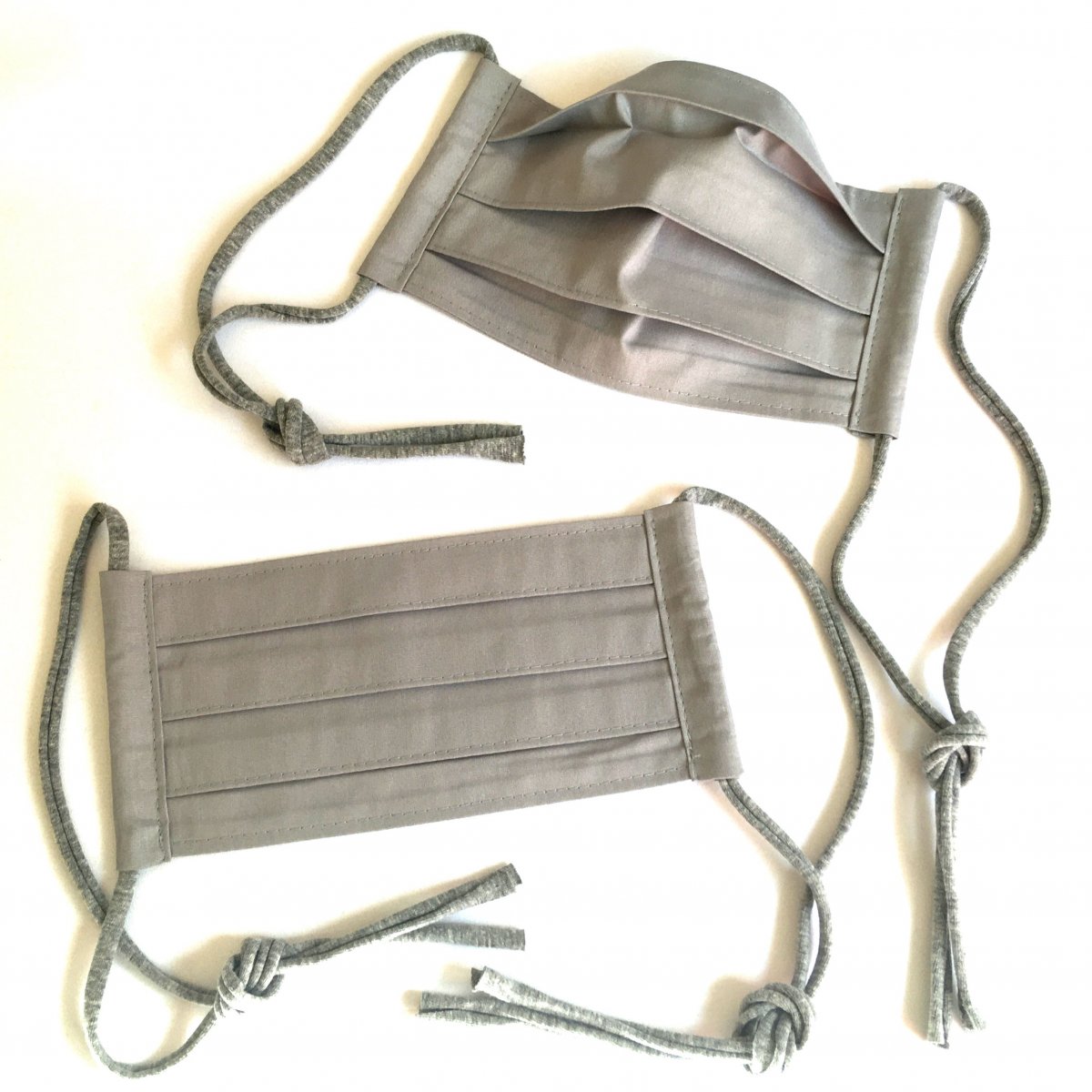 Rouška 2-vrstvá - jednobarevná šedá - sada 2ks