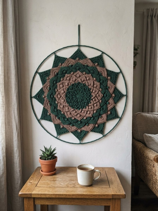 Mandala Lotosový květ - 3D - průměr 45 cm