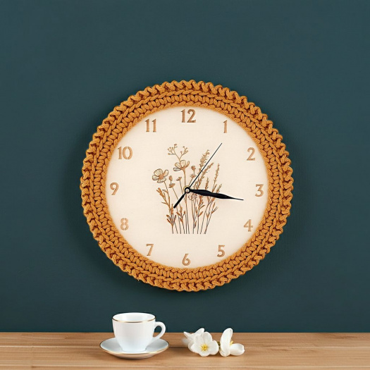 Nástěnné hodiny - okrové