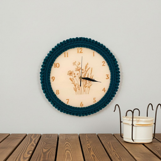 Nástěnné hodiny - mořská zeleň