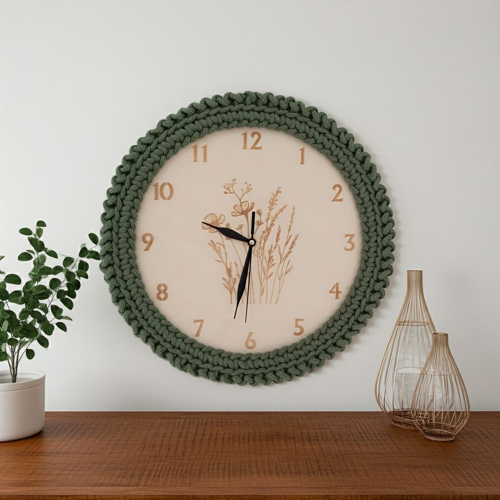 Nástěnné hodiny - divoká máta
