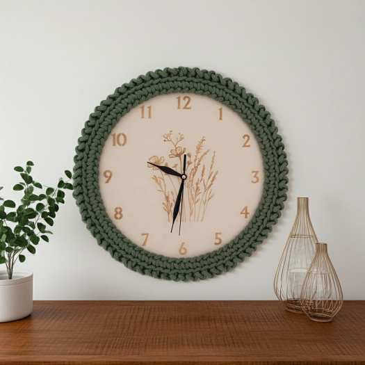 Nástěnné hodiny - divoká máta