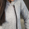 Svetro-přehoz s kapucí na zip - barva světle šedá, velikost S - XXL