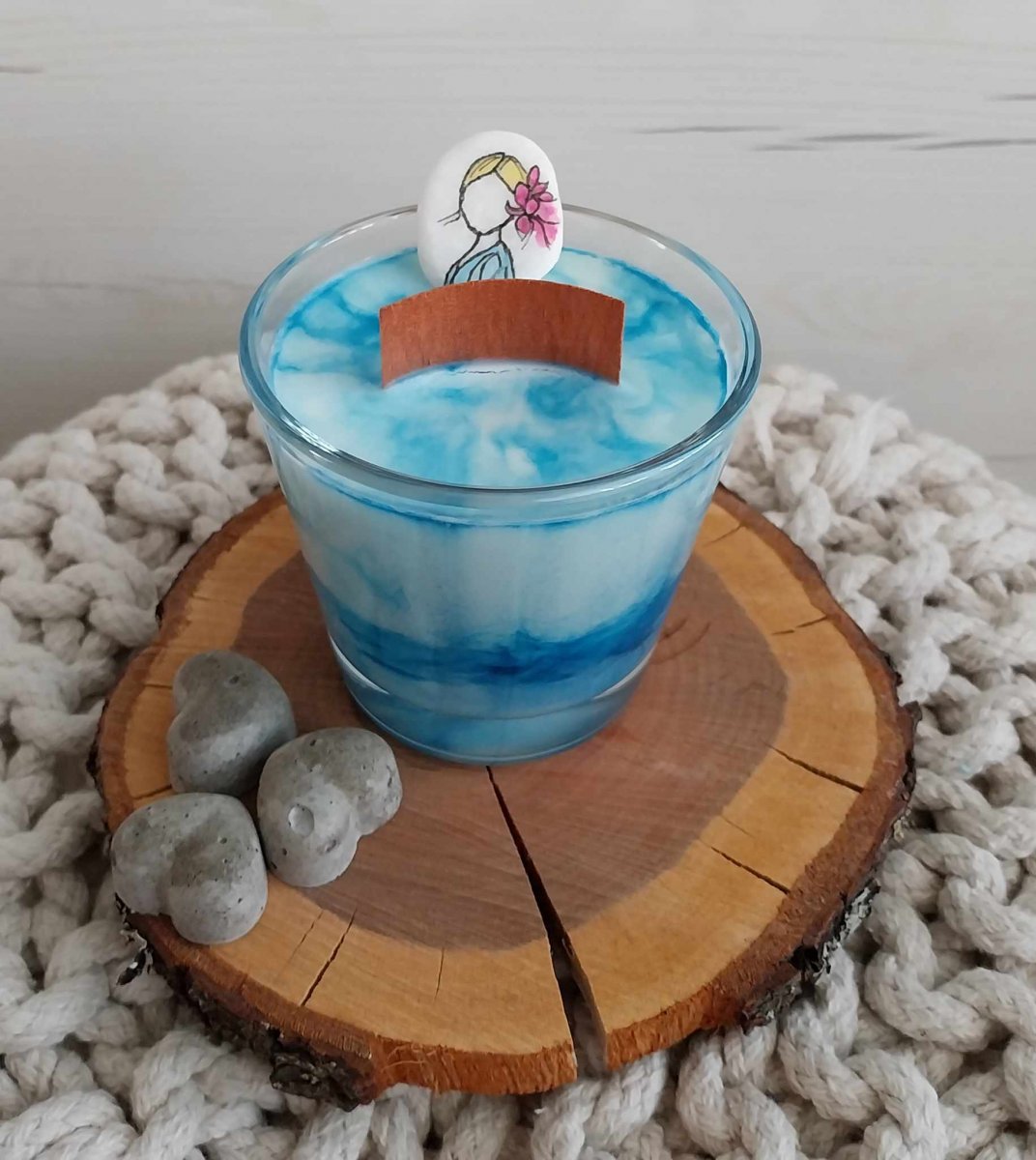 Svíčka modrá panenka