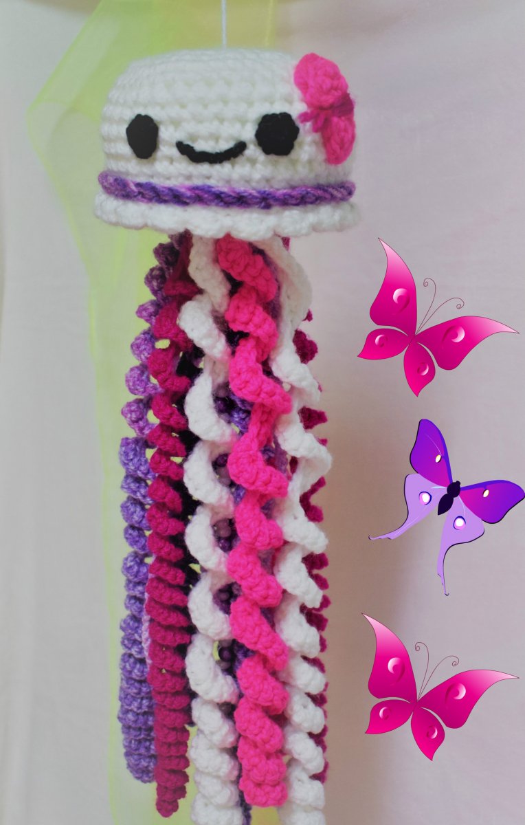 Medůzka Klárka / kolotoč nad postýlku 50 cm