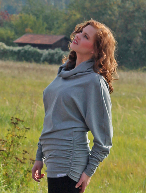 Šedá tunika s rolákem 