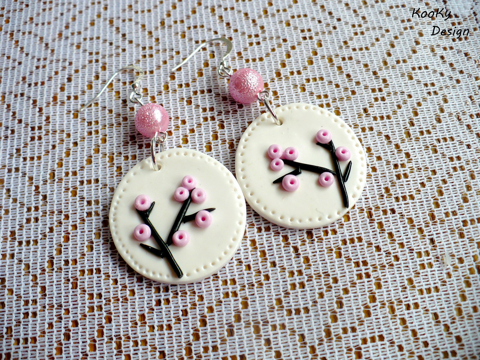 Visací náušnice - jarní