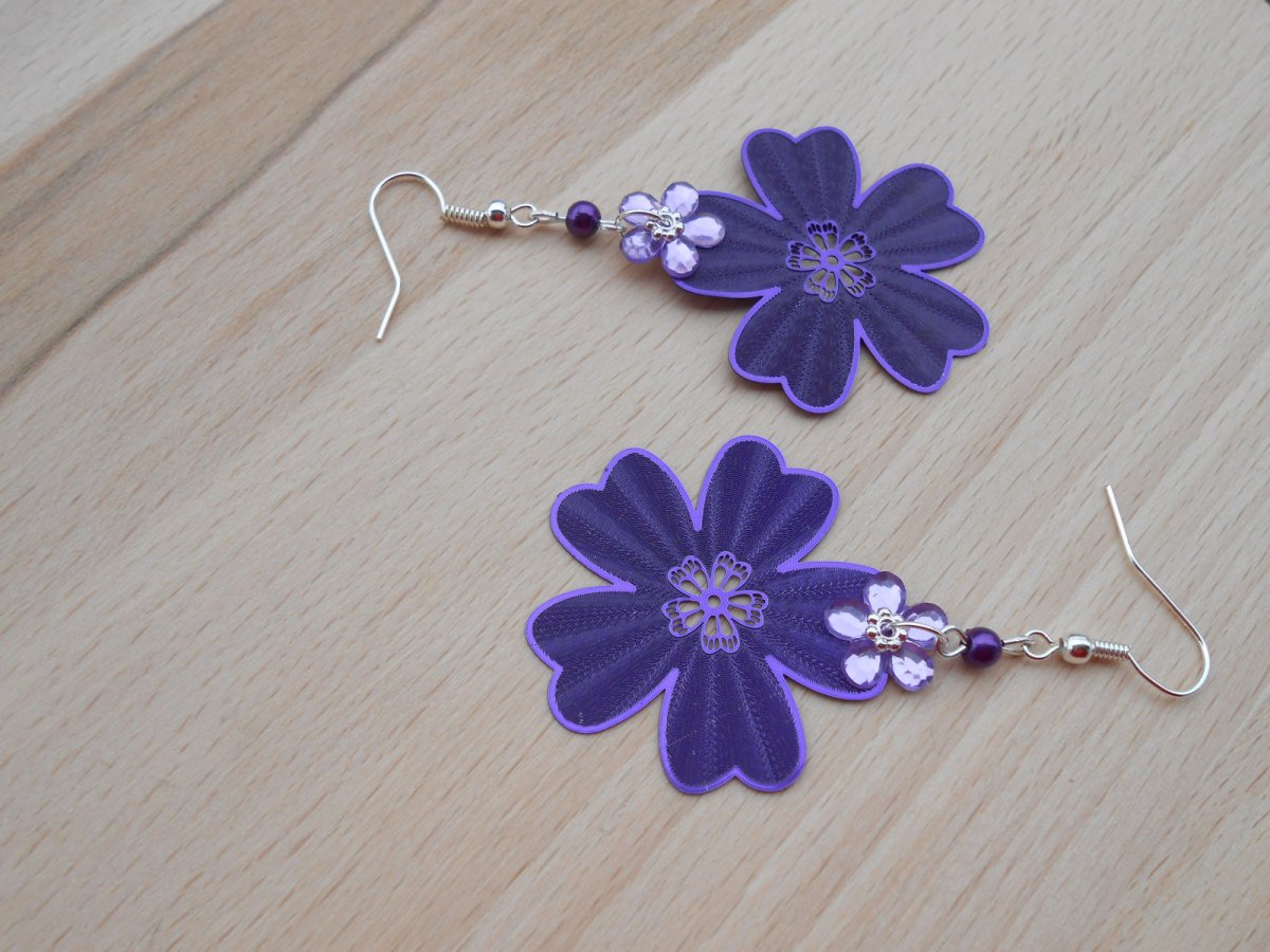 Náušnice fialové (805/15)