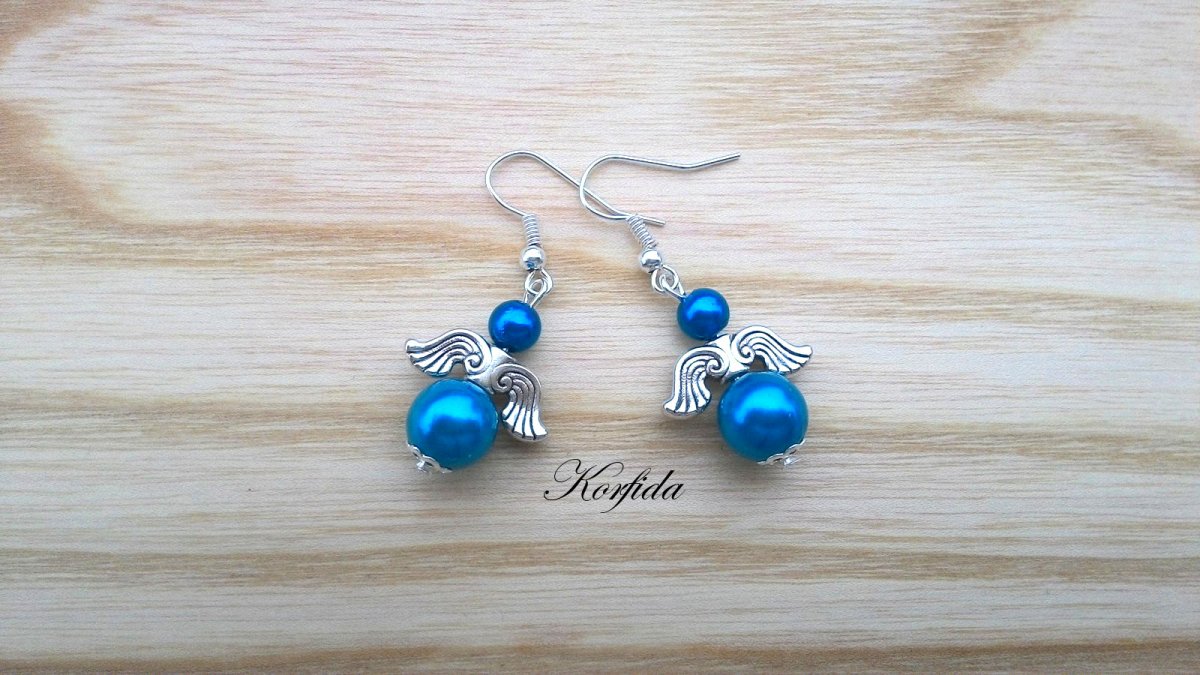 Náušnice andělské tyrkysové (519/16)