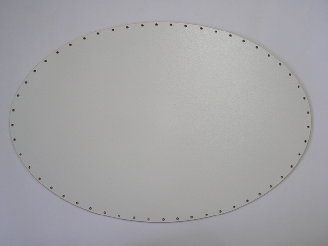 Dno pro pedig bílé - elipsa 40 x 26 cm