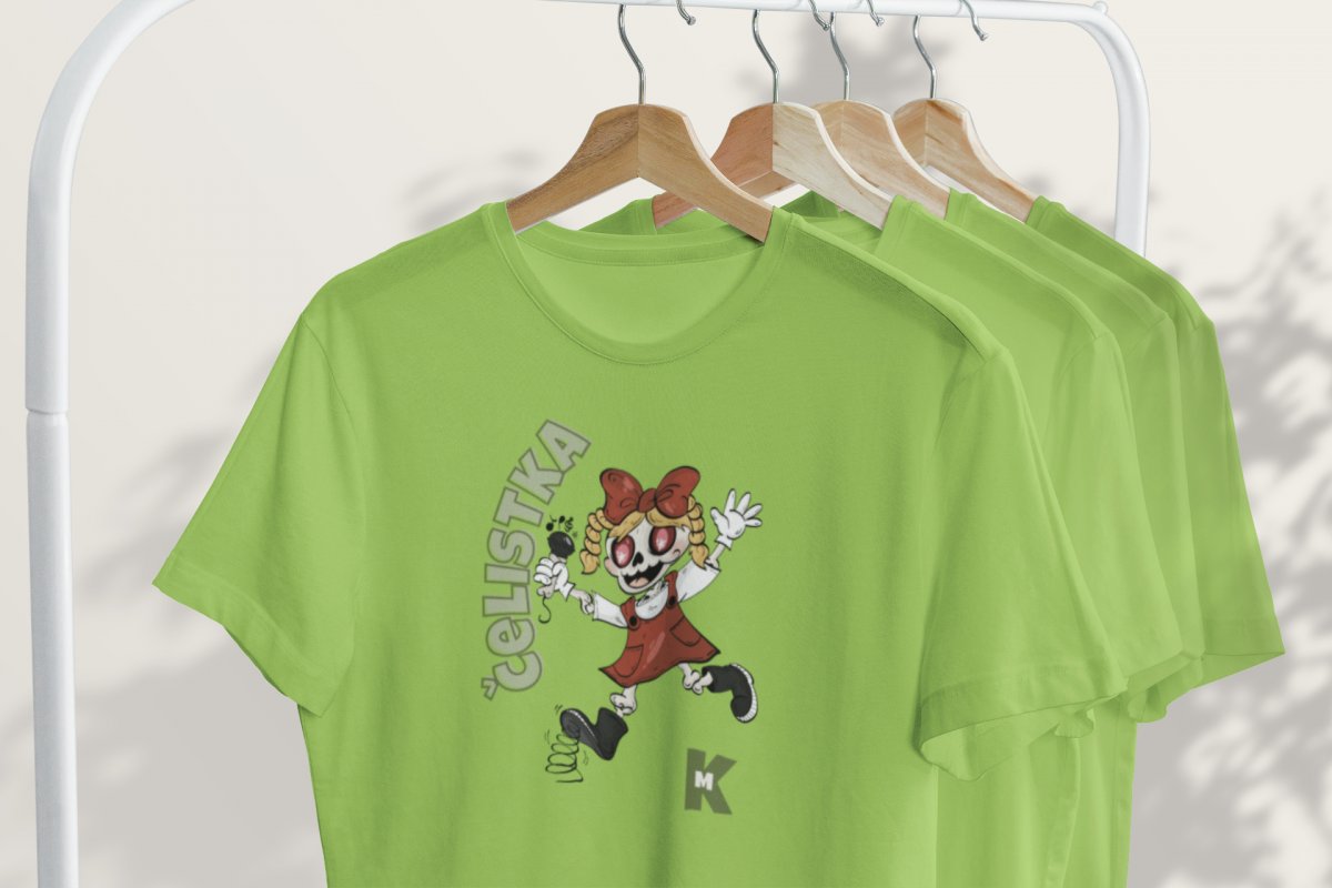 DĚTSKÉ TRIČKO ČELISTKA jablíčkově zelené vel. 134 