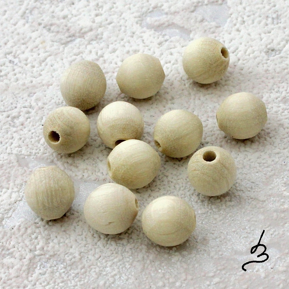 Dřevěné krémové 9/10 - bal. 12 ks