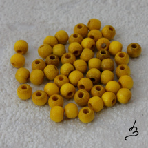 Dřevěné žluté pr. 4 mm - bal. 50 ks