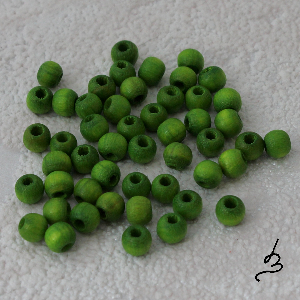 Dřevěné zelené pr. 4 mm - bal. 50 ks