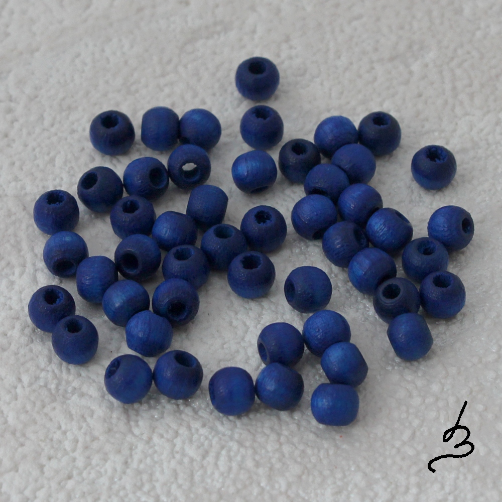 Dřevěné TM modrá pr. 4 mm - bal. 50 ks