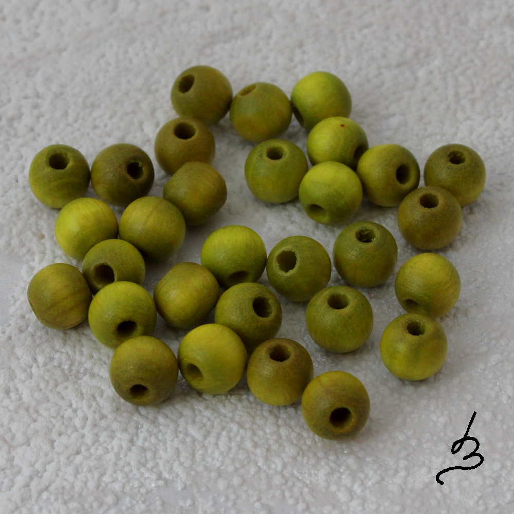 Dřevěné SV zelené  pr. 6 mm - bal. 30 ks