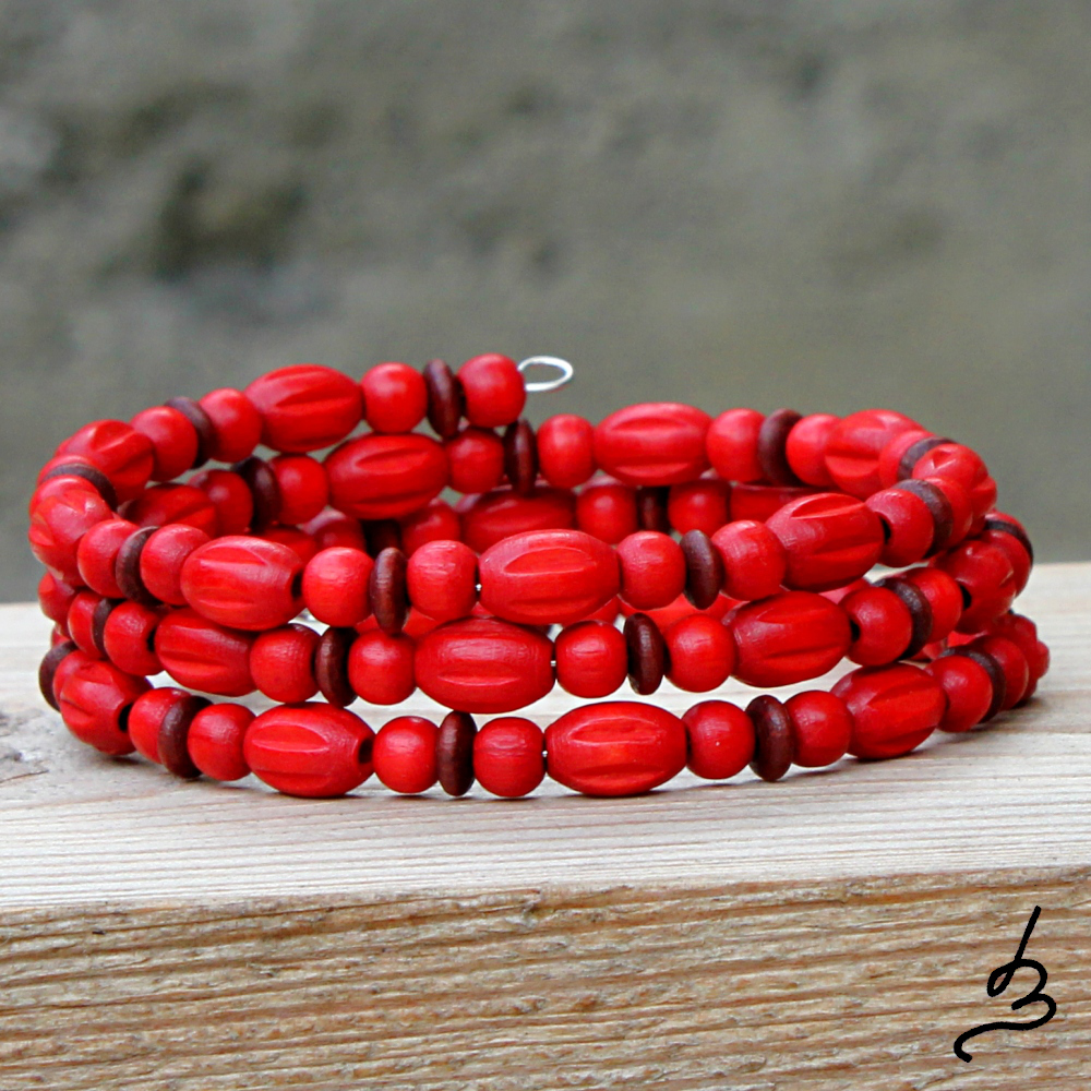 Náramek Afrika Red - S.Steel