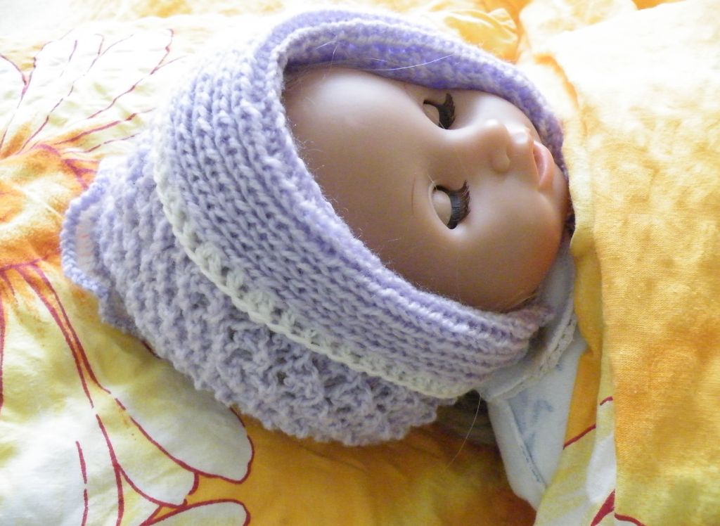 Dětská čepička fialková