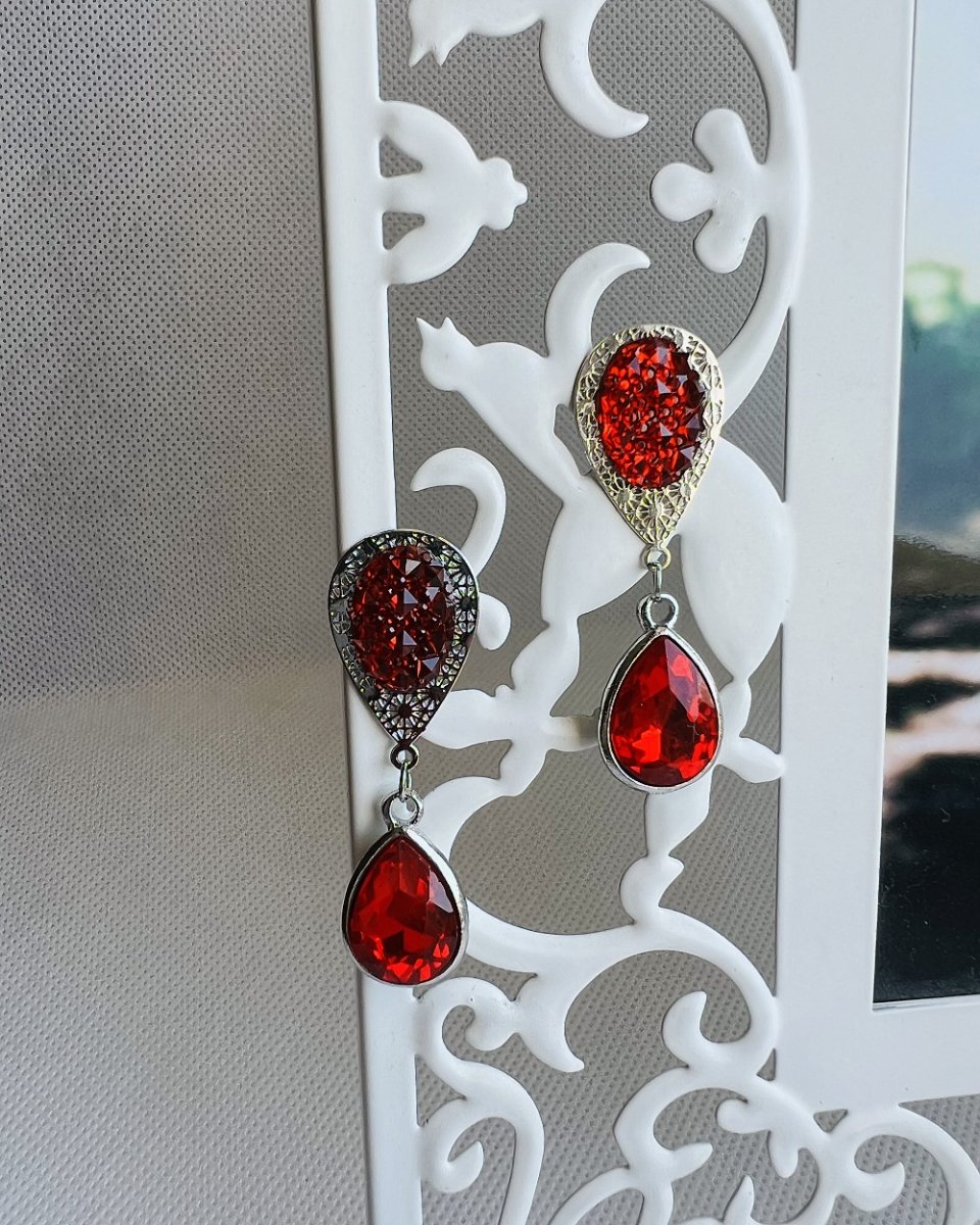 Luxusní crystal - červené napichovací