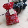 Adventní kalendář červený vločky - Dárečky