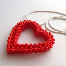 Červené srdce na řetízku