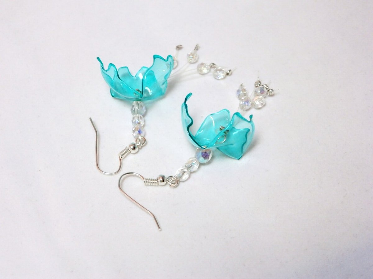 Náušničky Pet-art Tyrkysový kalich. č.1137