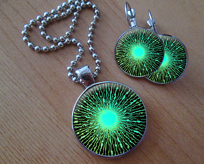 Galaxy eyes  -  Sada náušniček a přívěsku