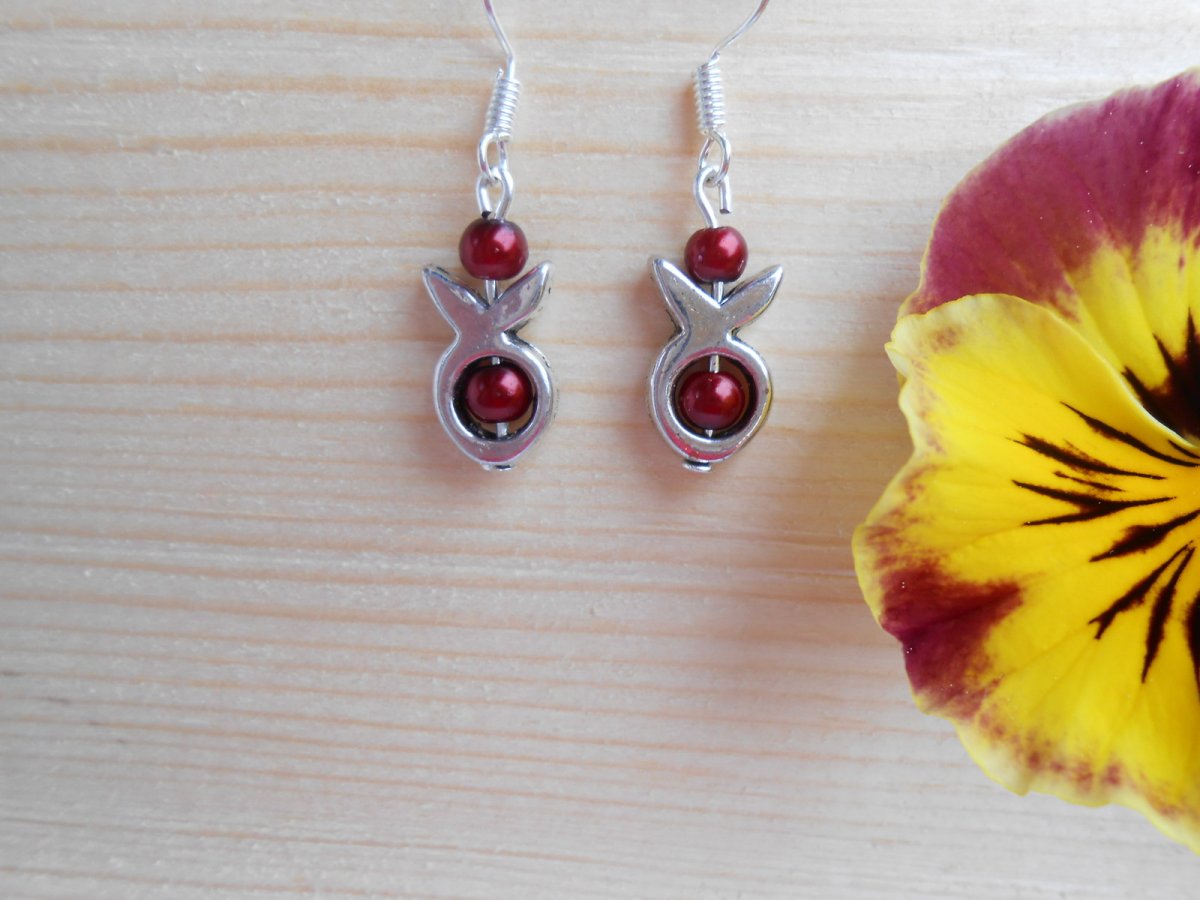 Náušnice rybičky hnědé (617/15)