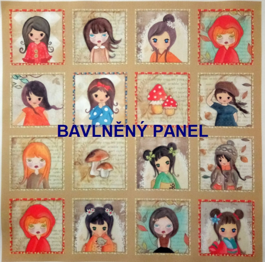 BAVLNĚNÝ PANEL / I NA PEXESO/ 35 x 35 cm  FNP31
